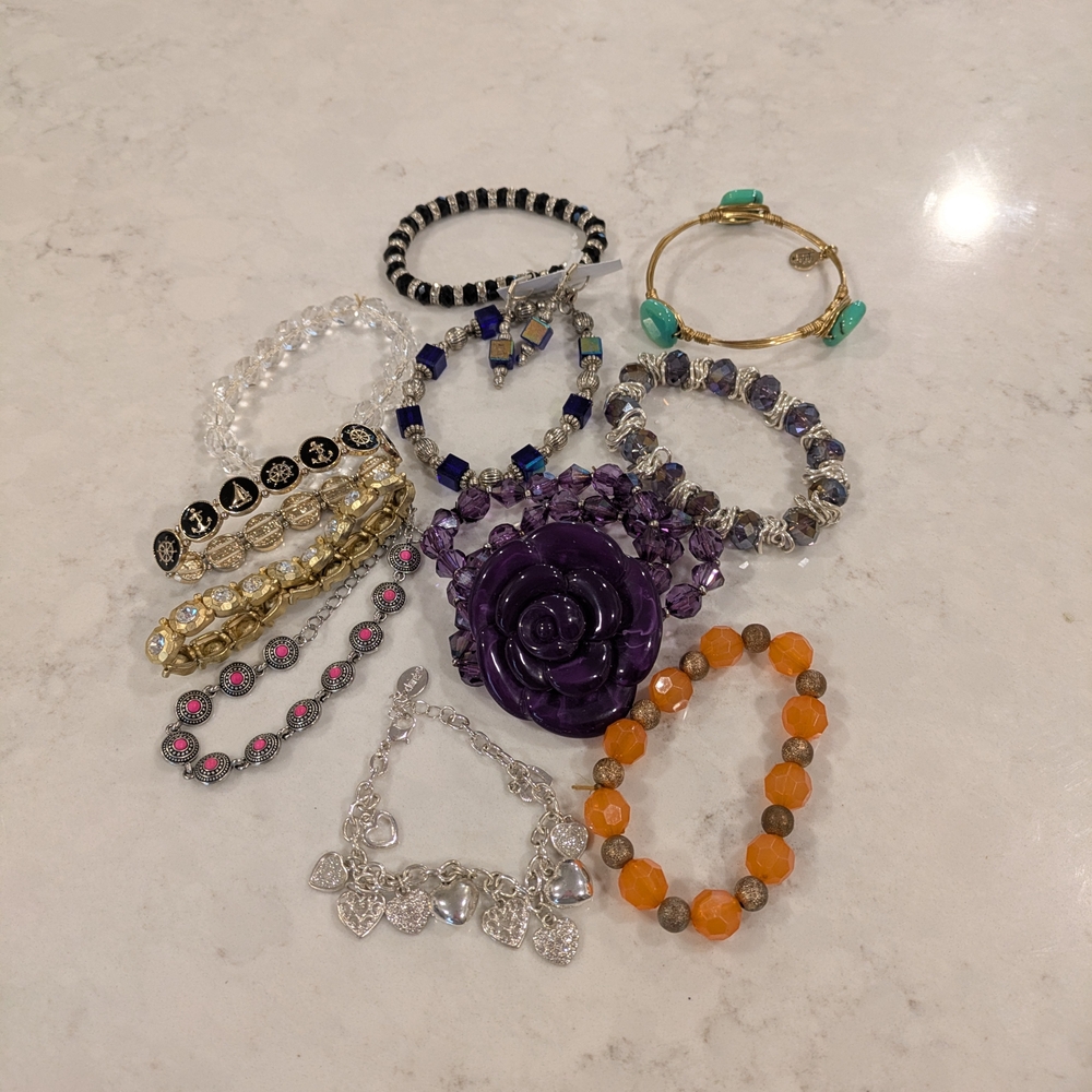 set Of 11. Vibrant Multi-Color Bracelet Collection